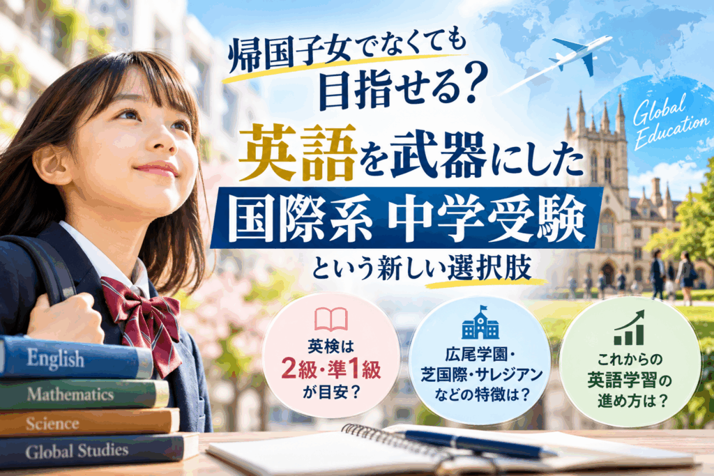 帰国子女でなくても目指せる？英語を武器にした「国際系中学受験」という新しい選択肢