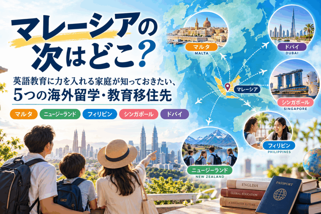 マレーシアの次はどこ？英語教育に力を入れる家庭が知っておきたい、5つの海外留学・教育移住先